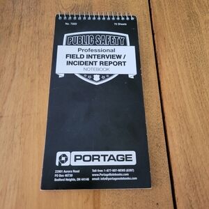 Portage Public Safety Professional Field Interview/Incident Report Notebook